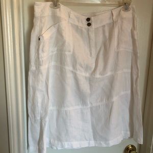 Style & Company women’s White linen skirt size 14